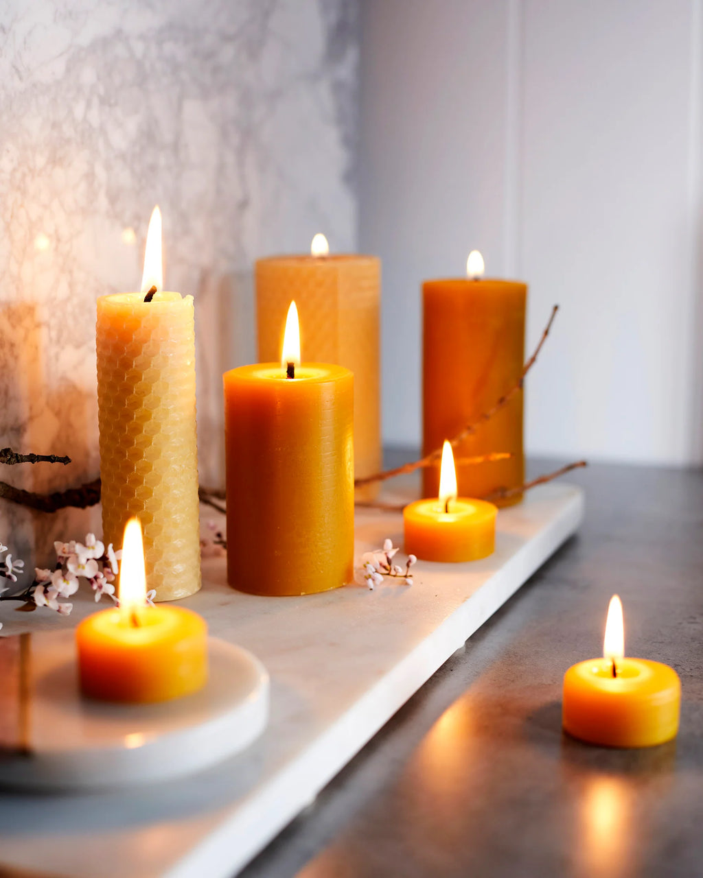 Hand poured, Beeswax Candle